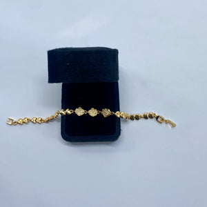 The Golden Petal Heart Bracelet
