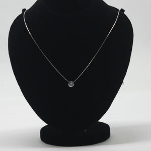 Minimalist Diamond-Look Floating Pendant with Fine Chain - rangeeen.pk